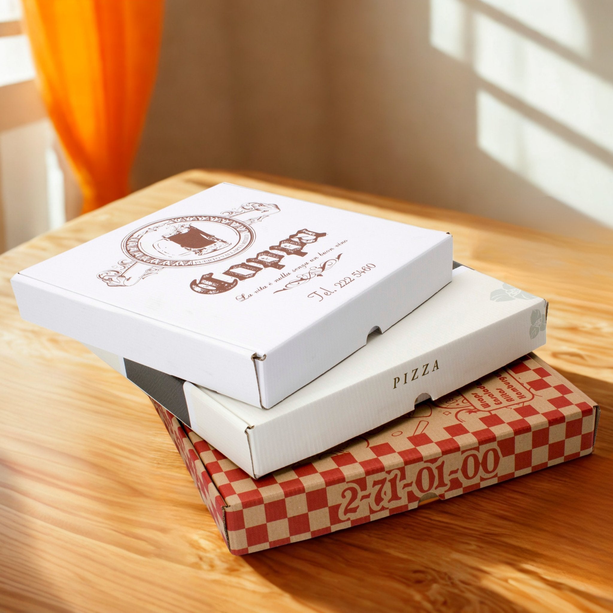 Cajas para pizza, con impresión personalizada