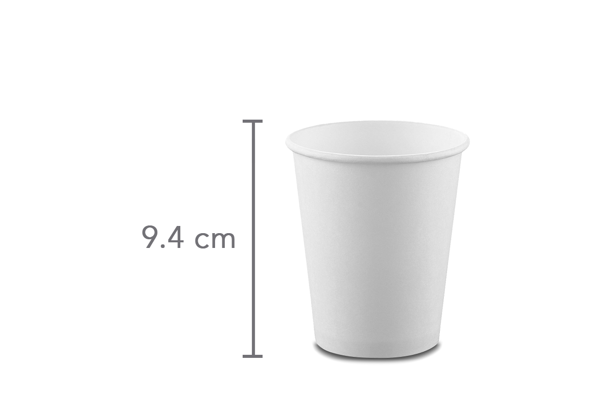 Medidas Vaso Blanco para Bebidas Calientes 8 oz.