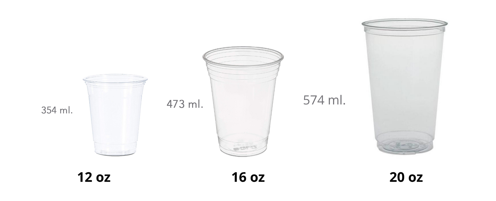 Vaso Transparente para Bebidas Frías, Marca SOLO® (1,000 piezas)