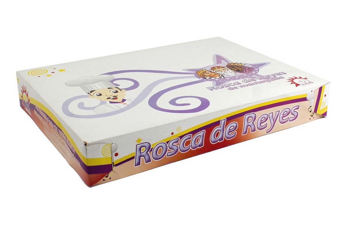 Caja para rosca de reyes impresa personalizada