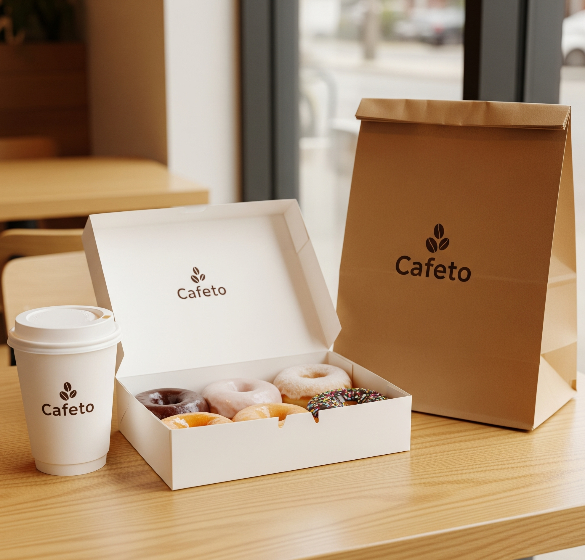 Cajas empaques personalizados para cafeterías