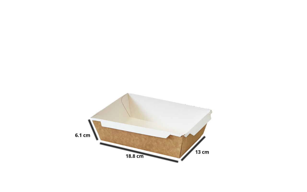 Contenedor Rectangular de Cartón (200 pzas.)
