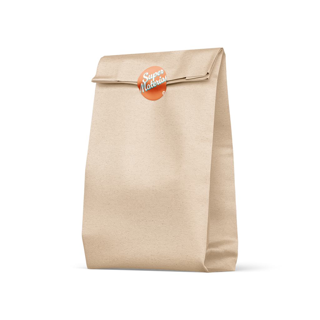 Bolsa kraft para enviar alimentos con etiqueta personalizada