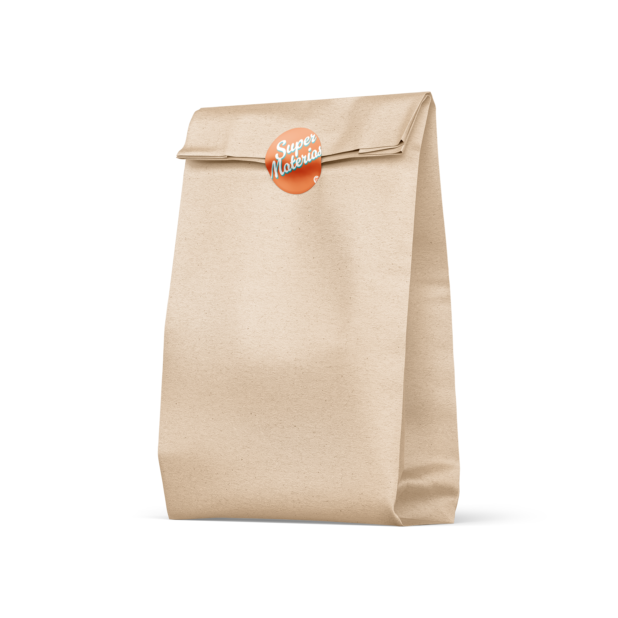 Bolsa kraft para enviar alimentos con etiqueta personalizada