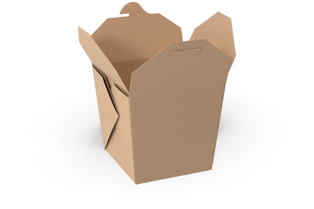 Caja para comida china kraft