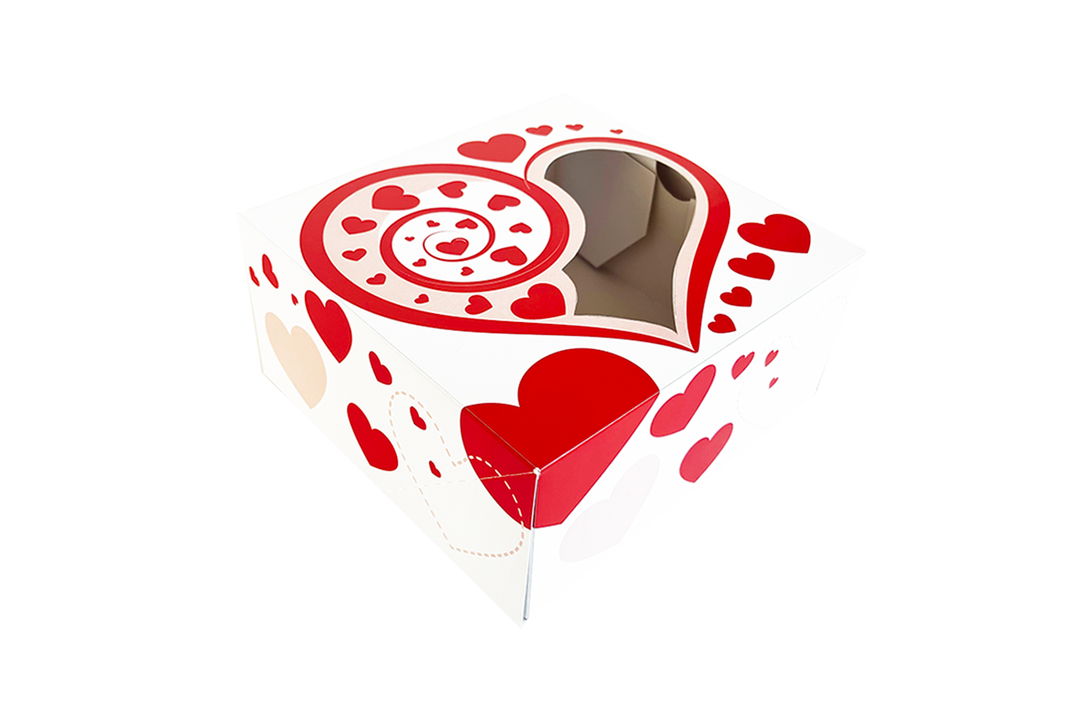 Caja para galletas y chocolates, corazones