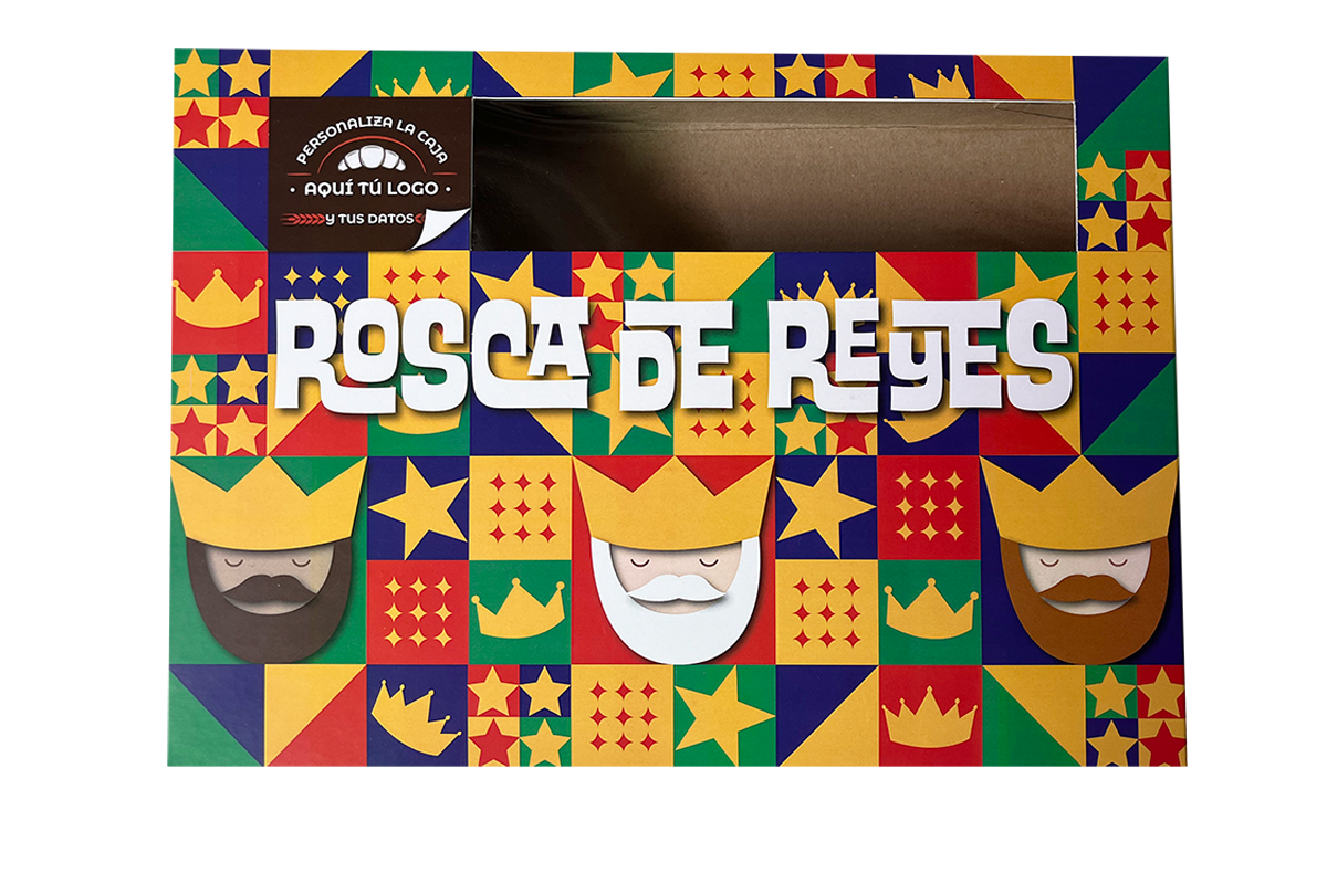 Caja para rosca de reyes personalizada