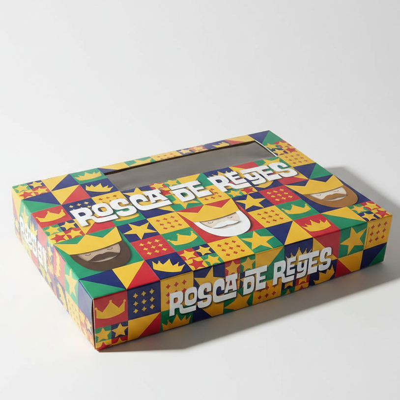 Caja para Rosca de Reyes con impresion full color