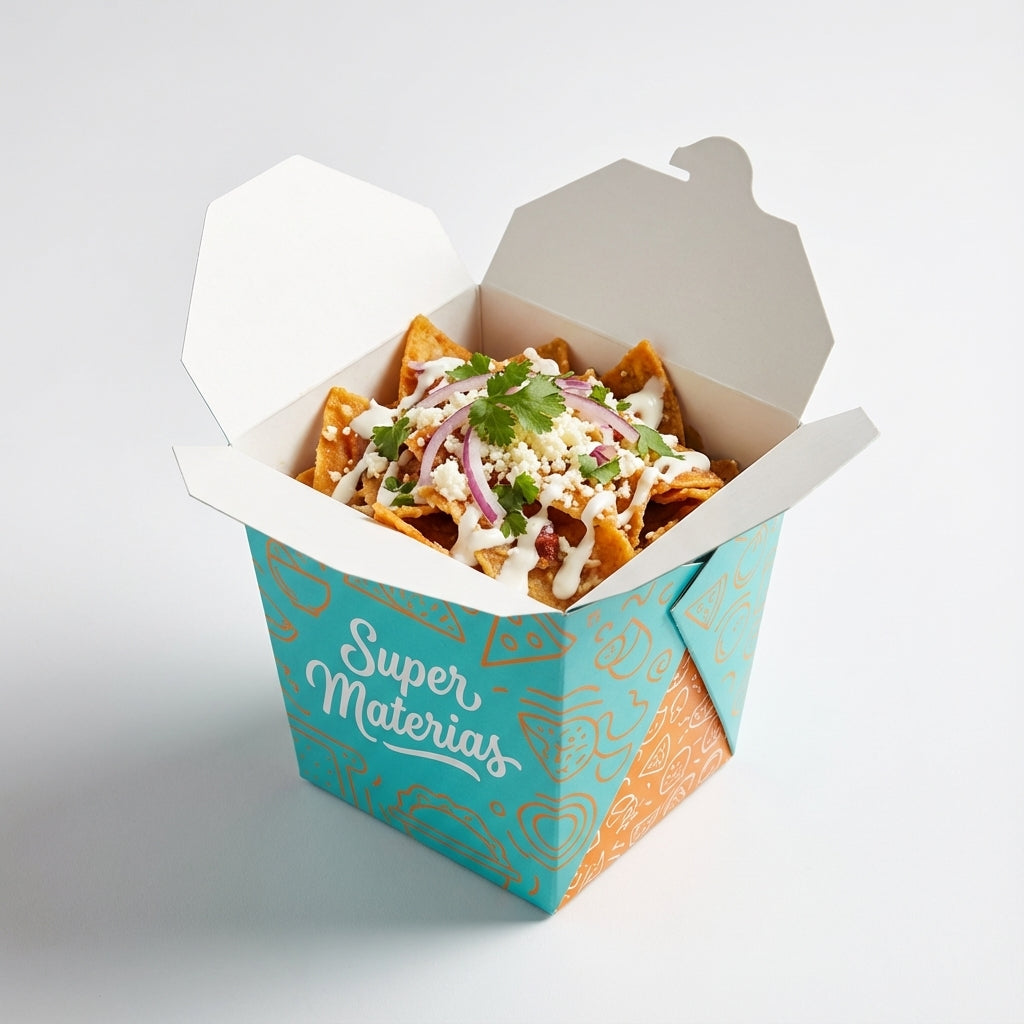 Caja de cartón con impresión personalizada para comida