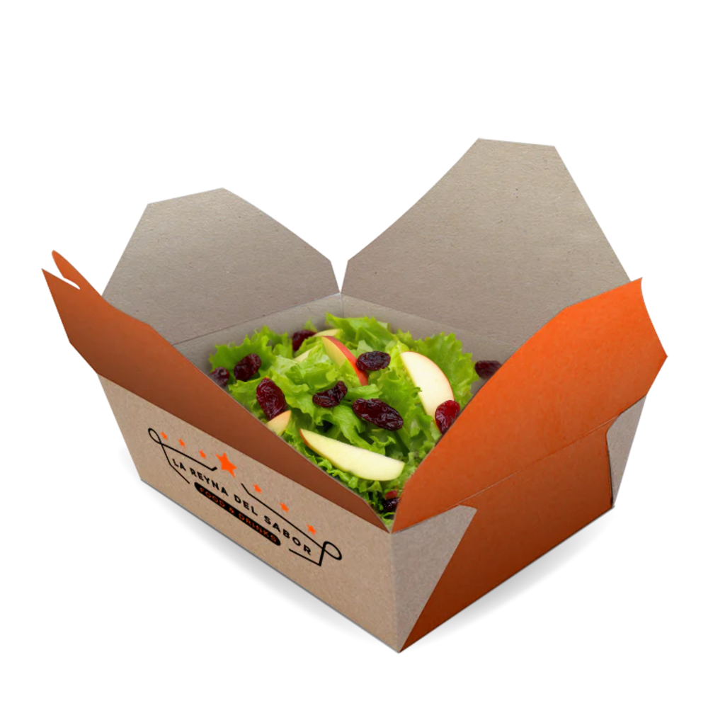 Caja de cartulina kraft para comida, impresión personalizada