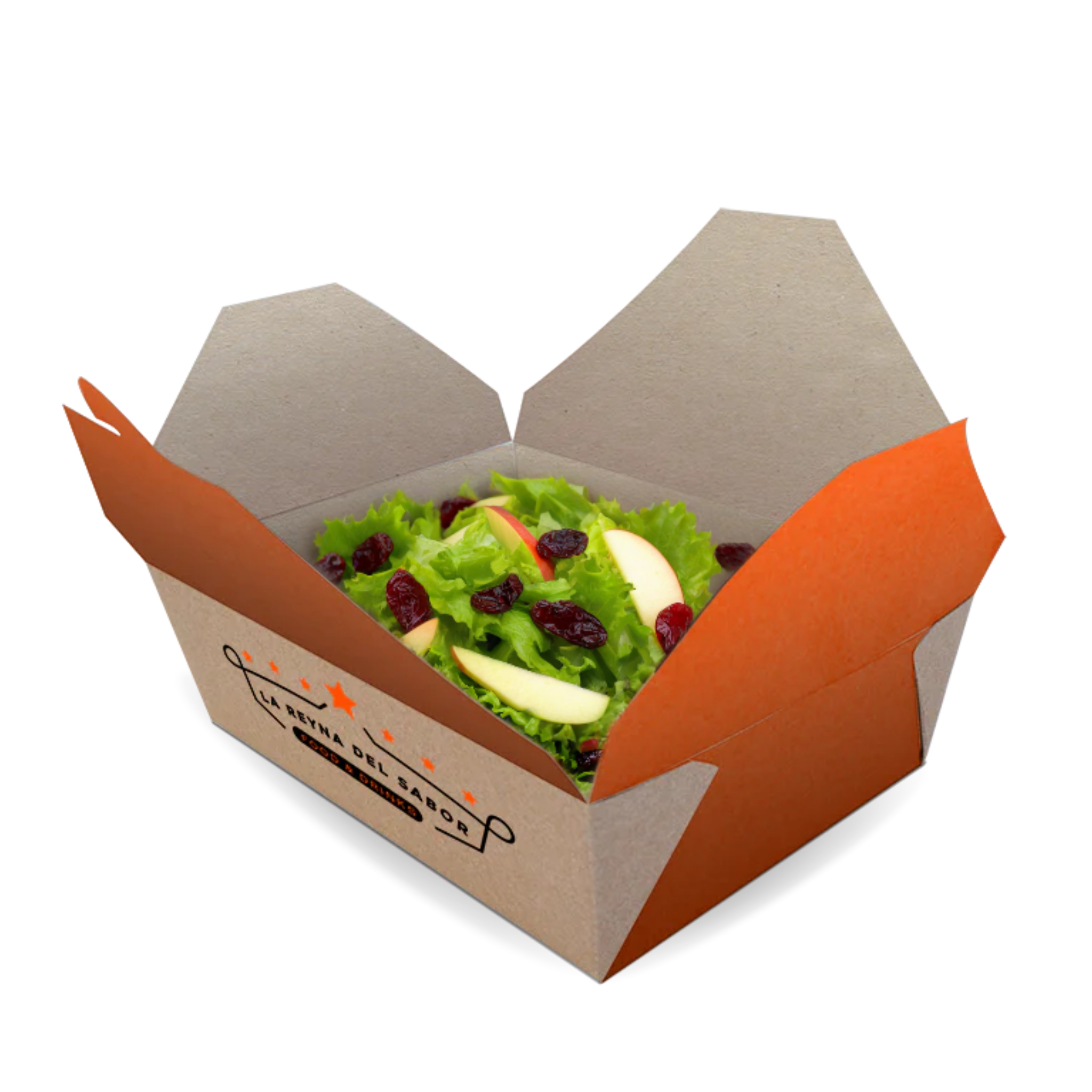 Caja de cartulina kraft para comida, impresión personalizada
