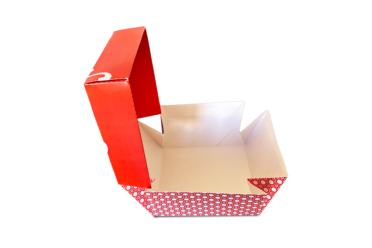 Caja cuadrada para hamburguesa
