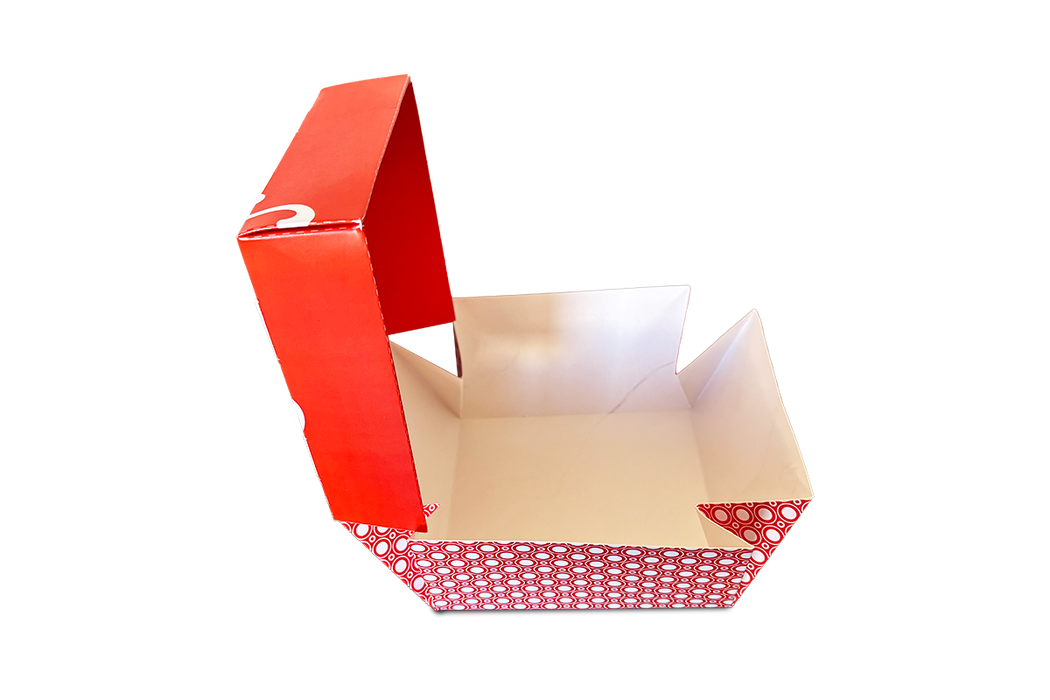 Caja cuadrada para hamburguesa