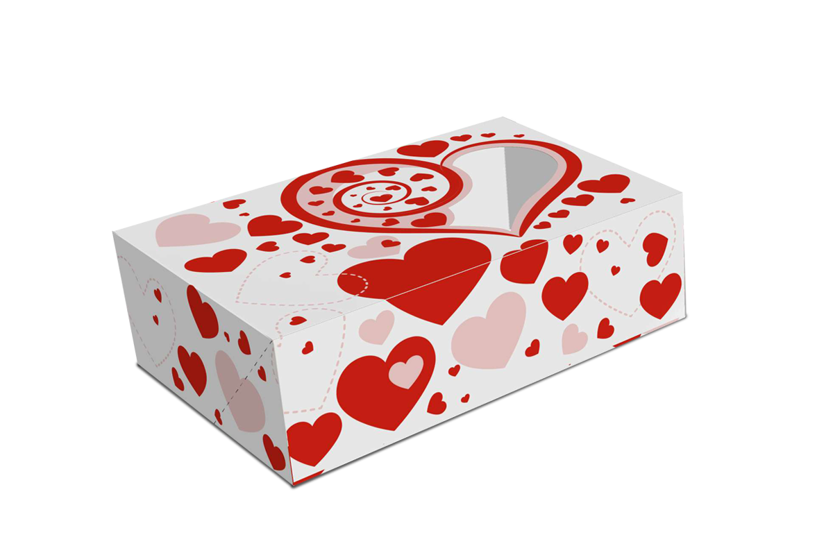 Caja para muffin 6 cavidades san valentin 2024