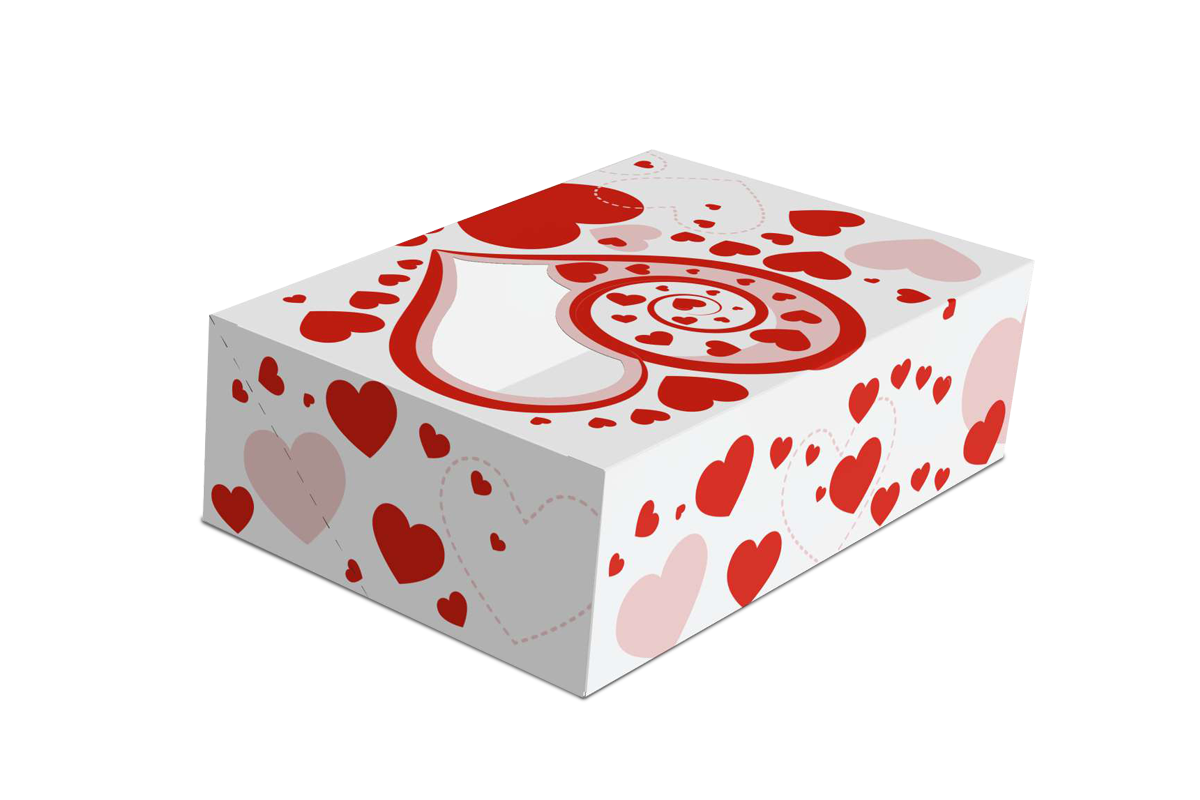 Caja para 6 cupcakes san valentin