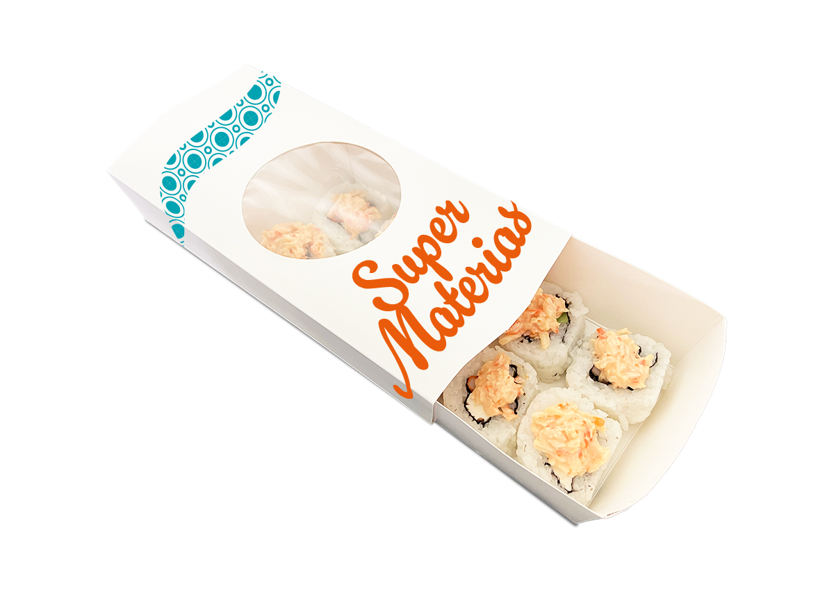 Caja para sushi personalizada 2 colores