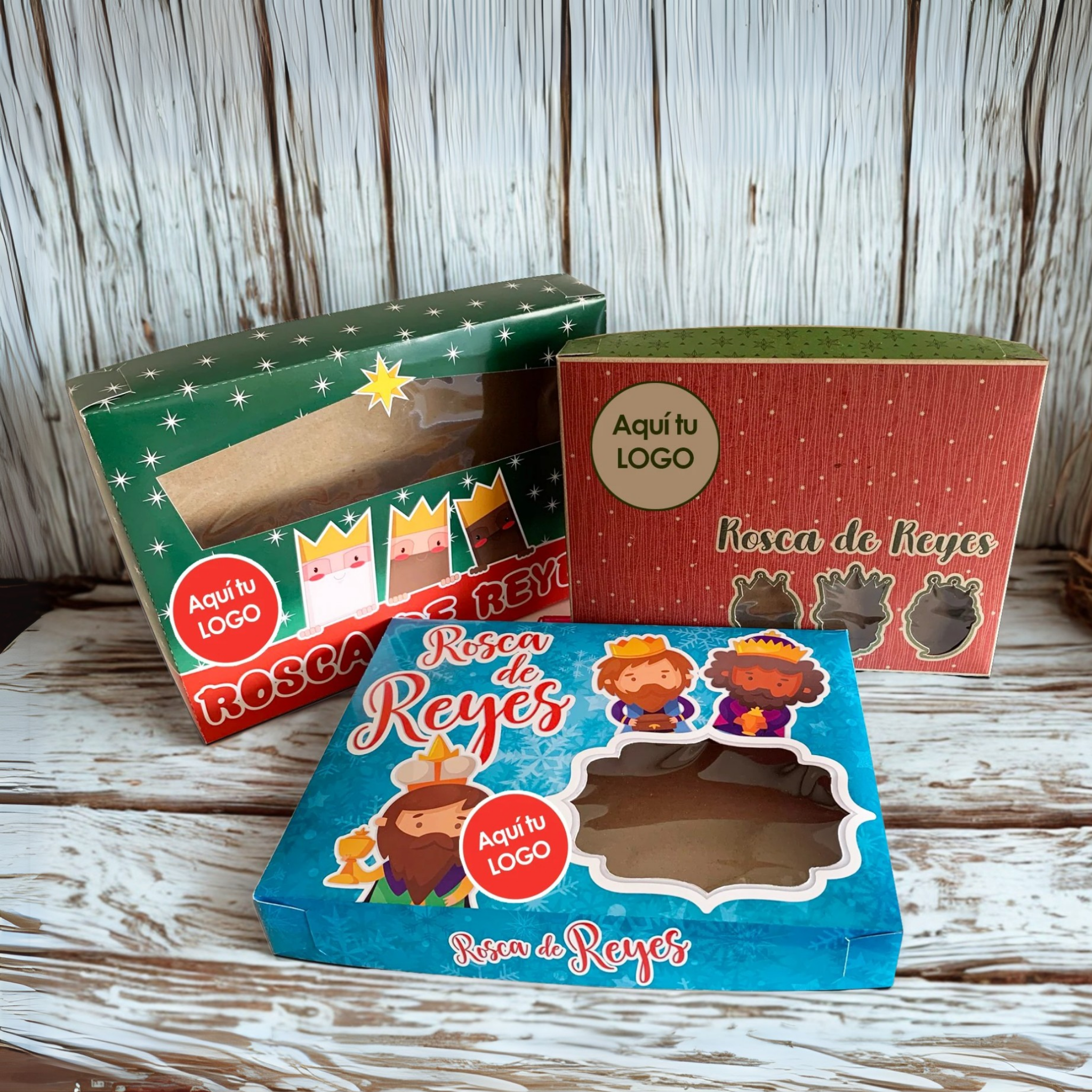 Cajas para rosca de reyes con impresión personalizada