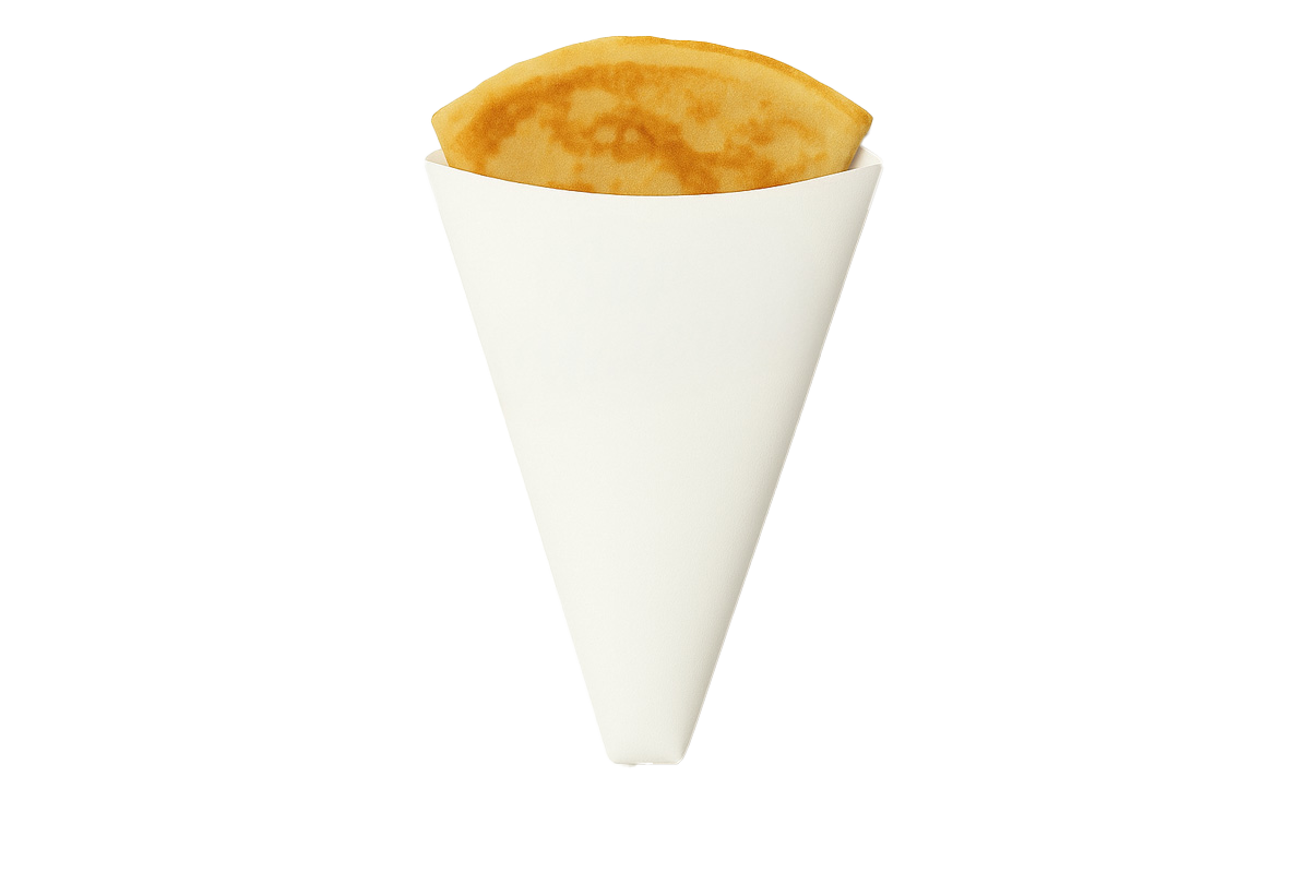 cono para crepa blanco