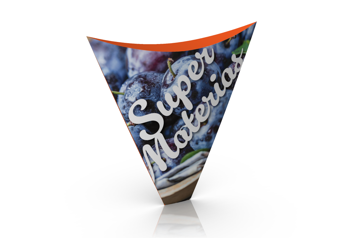 Cono para crepa con tapa personalizado a todo color