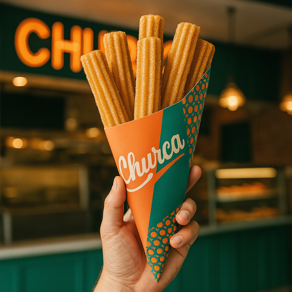 Cono de Cartón para Papas, Churros y Comida Rápida, Personalizado