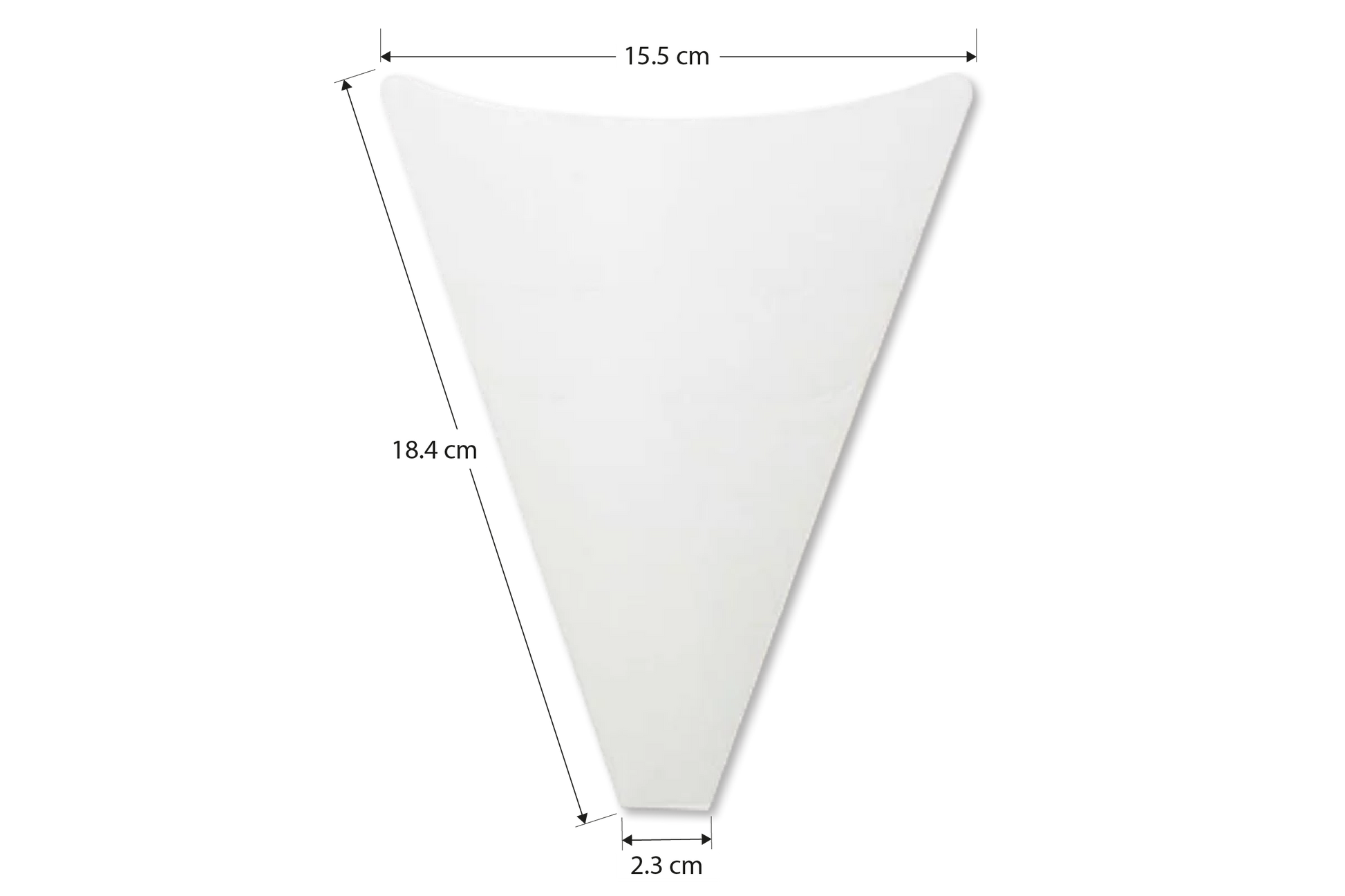 medidas de cono para crepa blanco