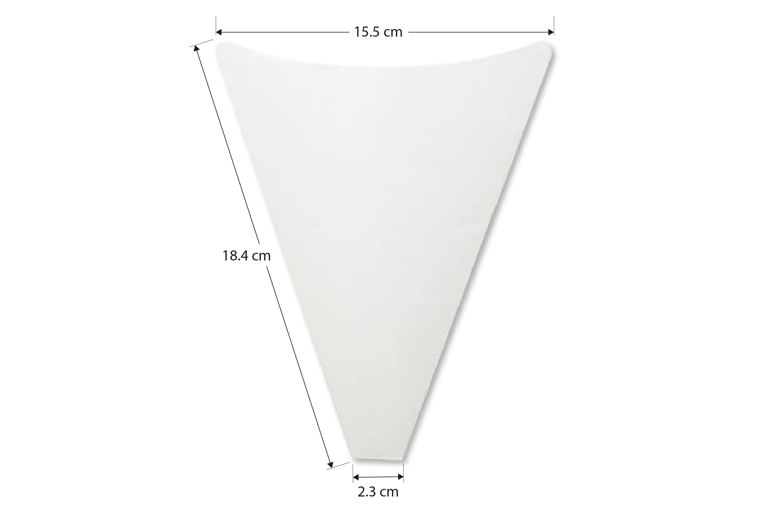 medidas de cono para crepa blanco