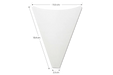 medidas de cono para crepa blanco