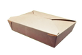Contenedor Rectangular para Comida, Kraft, Interior Plastificado, 49 oz