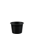 Vasito de Plástico Negro para Salsas y Aderezos, (Soufflé) Marca SOLO® (2,500 pzas.)