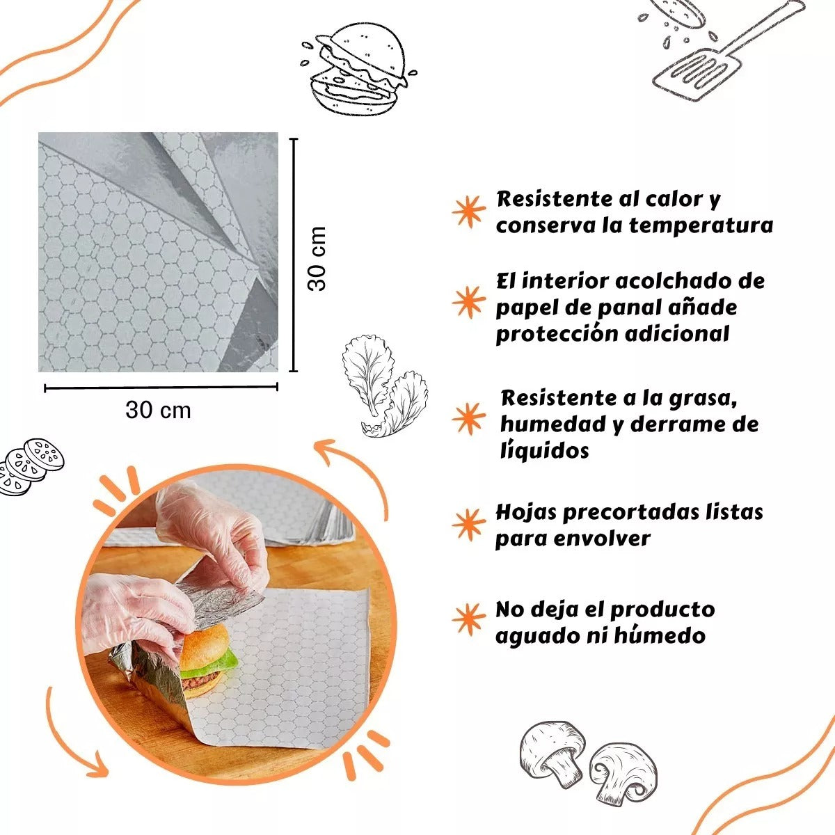 Papel Térmico SnackPack 30x30 cm