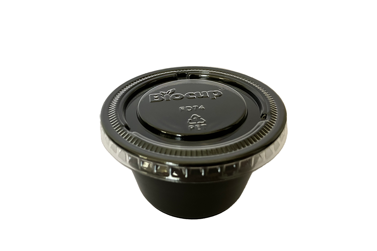 Tapa con vasito 4 oz para salsas y aderezos