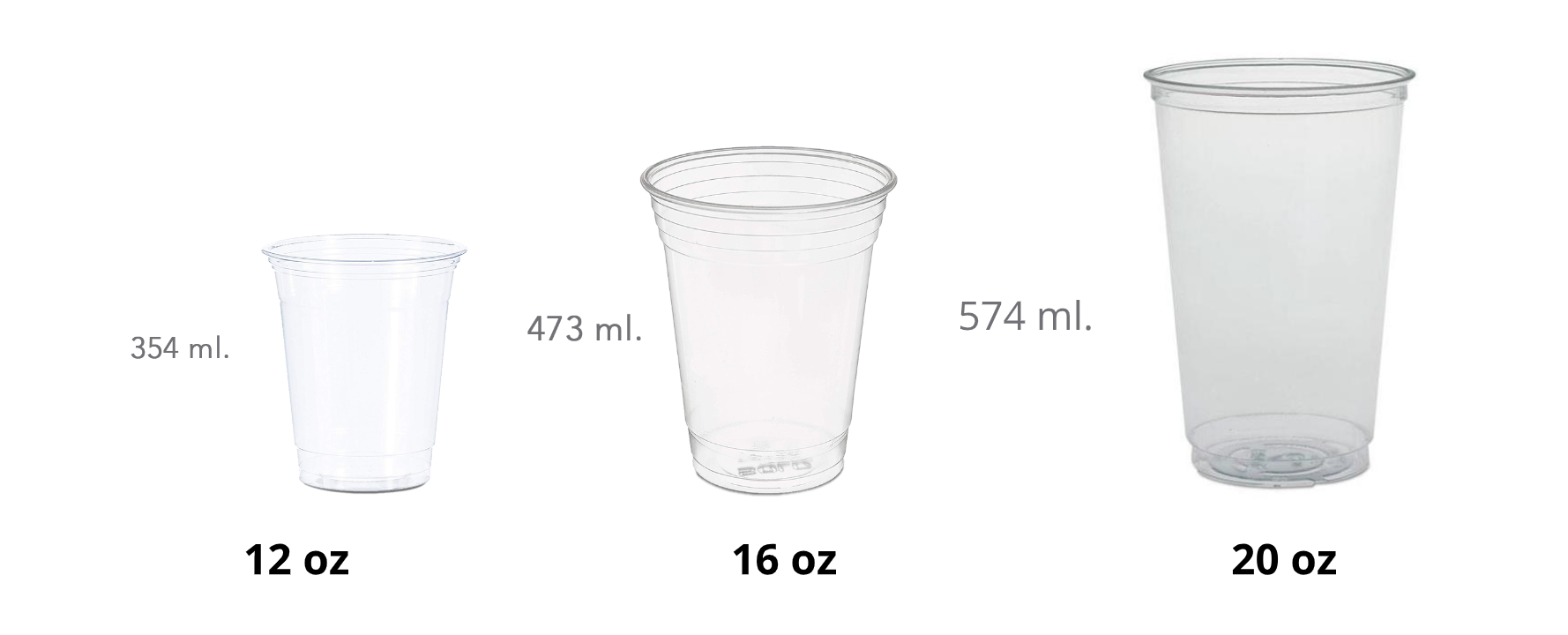 Vaso Transparente para Bebidas Frías, Marca SOLO® (1,000 piezas)
