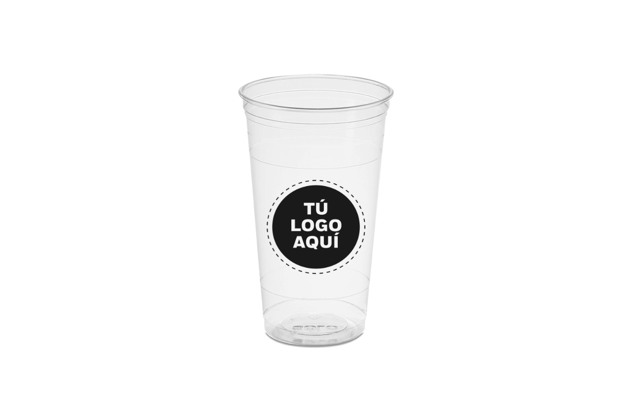 Vaso Transparente para Bebidas Frías, 32 oz. ( 946 ml.), Personalizado, 300 pzas.