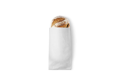Bolsa para pan blanca sin impresión