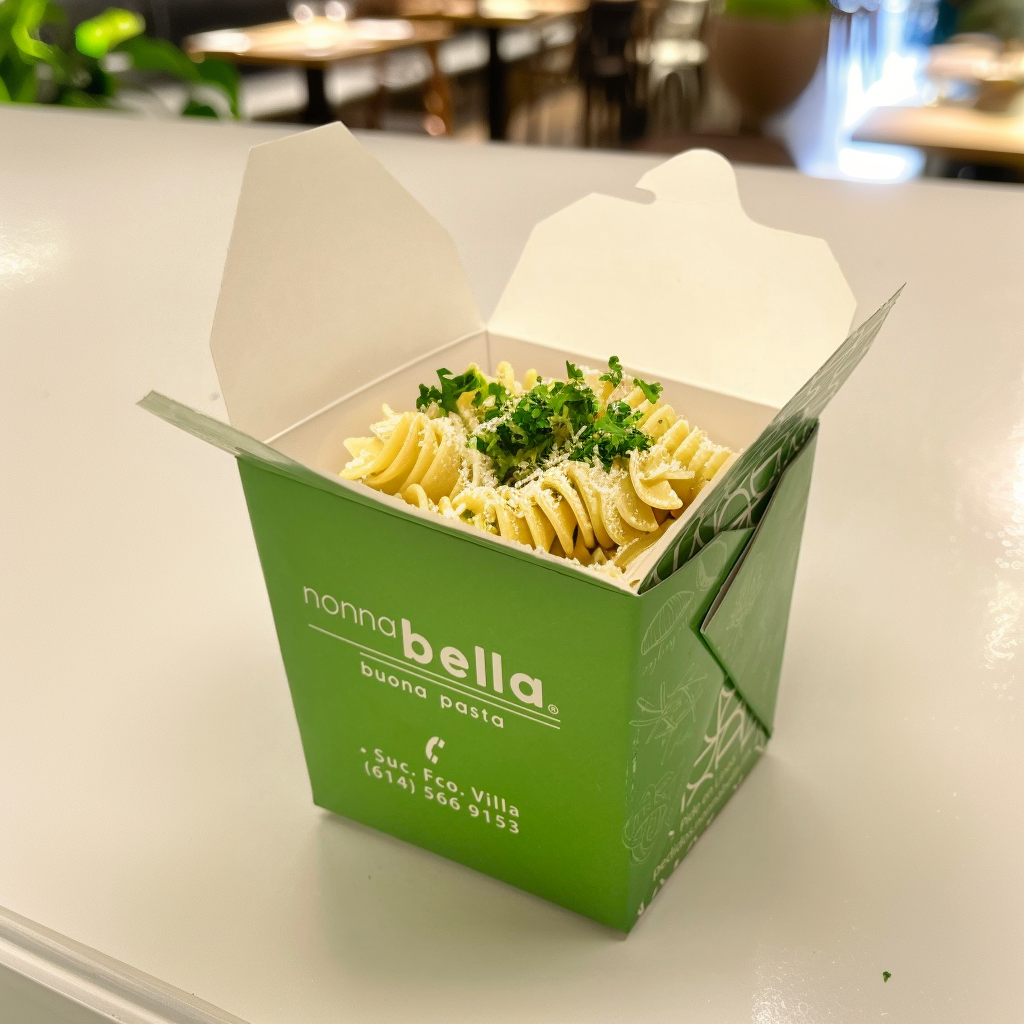 Caja de carton con impresión para comida