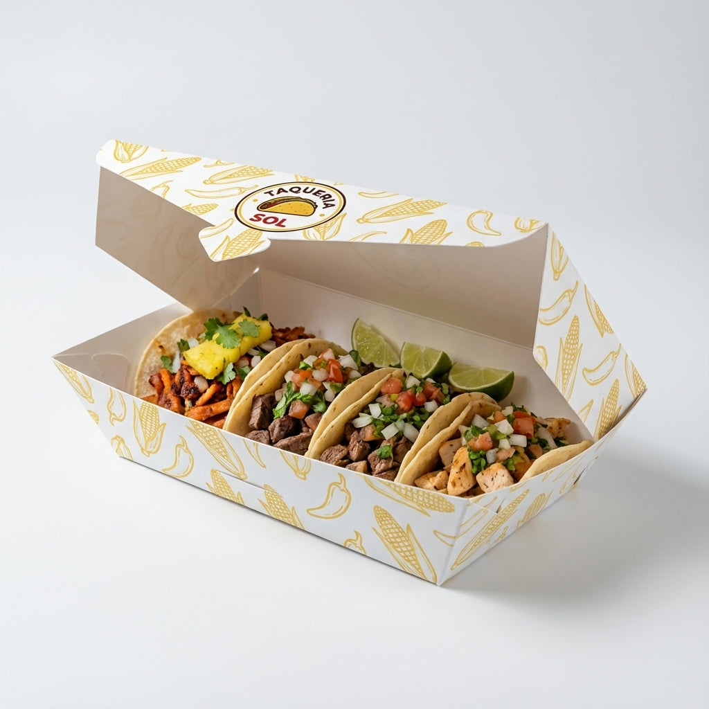 Contenedor de Cartón para Comida para Llevar Personalizado