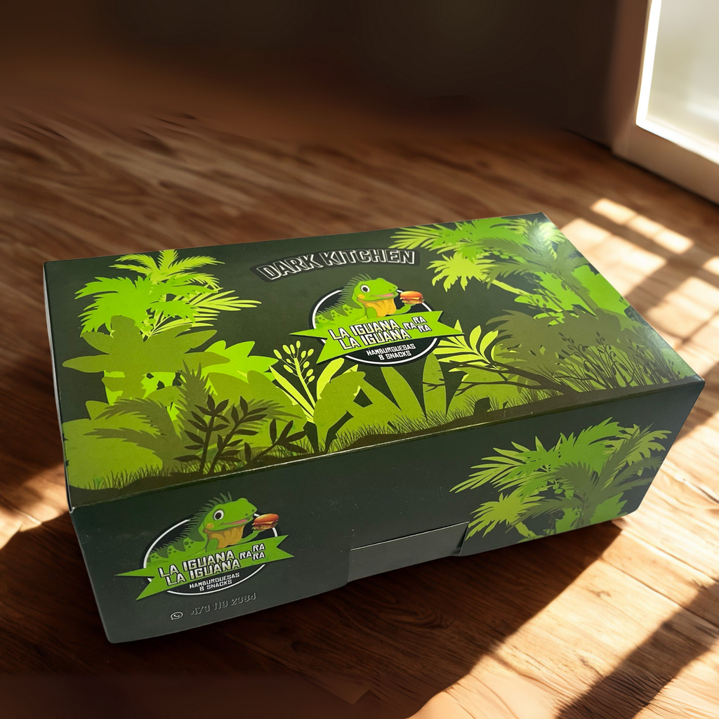 Caja para hamburguesa con impresión personalizada
