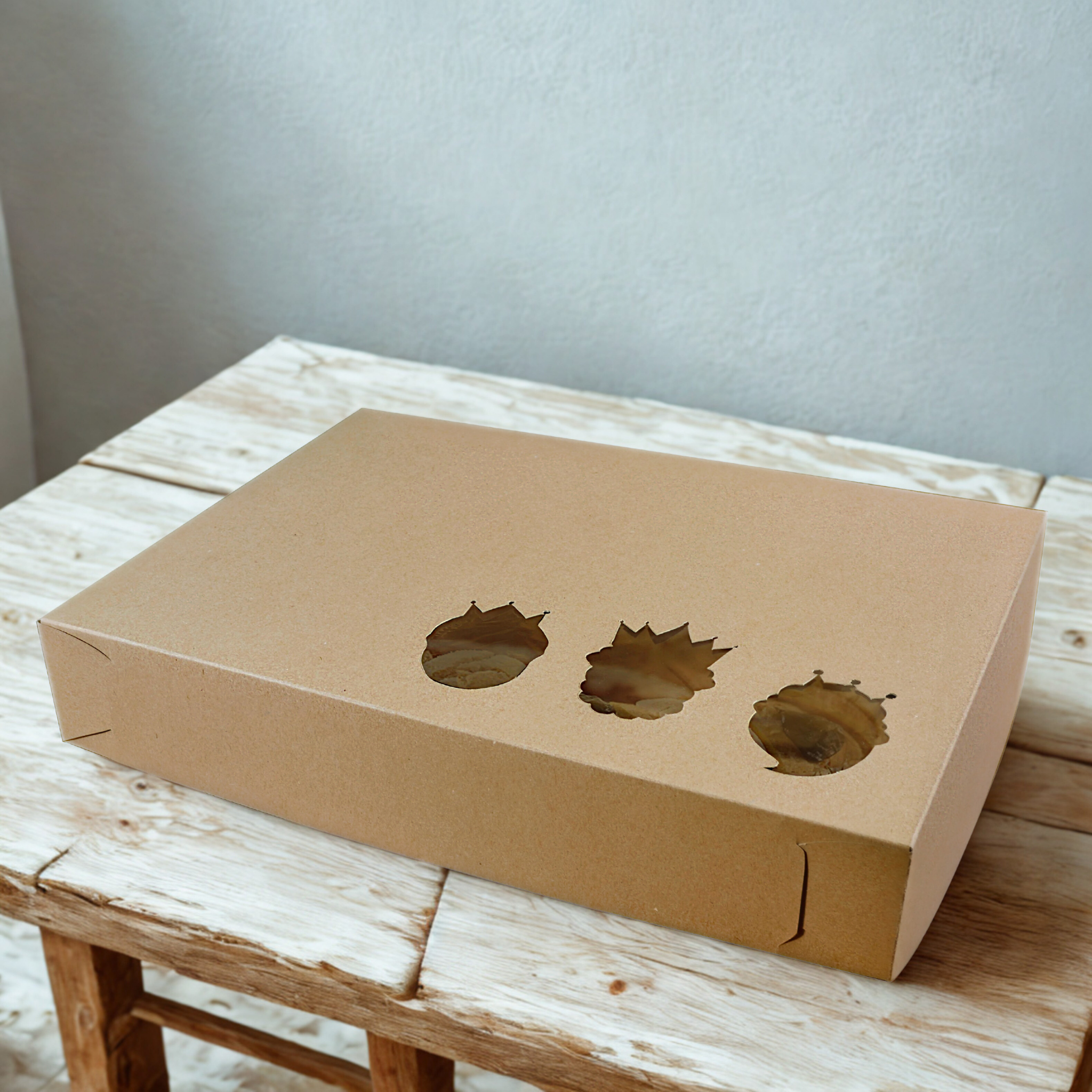 Caja para rosca de reyes kraft
