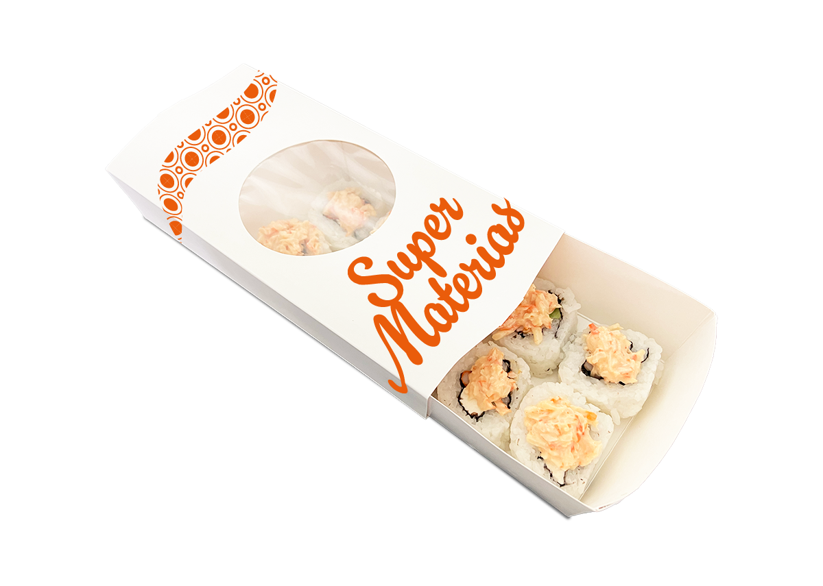 Caja de carton para sushi  personalizada en la impresión