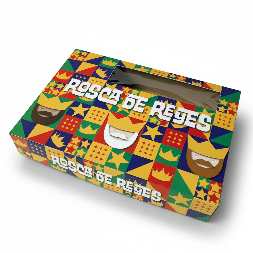 Caja para Rosca de Reyes con impresion