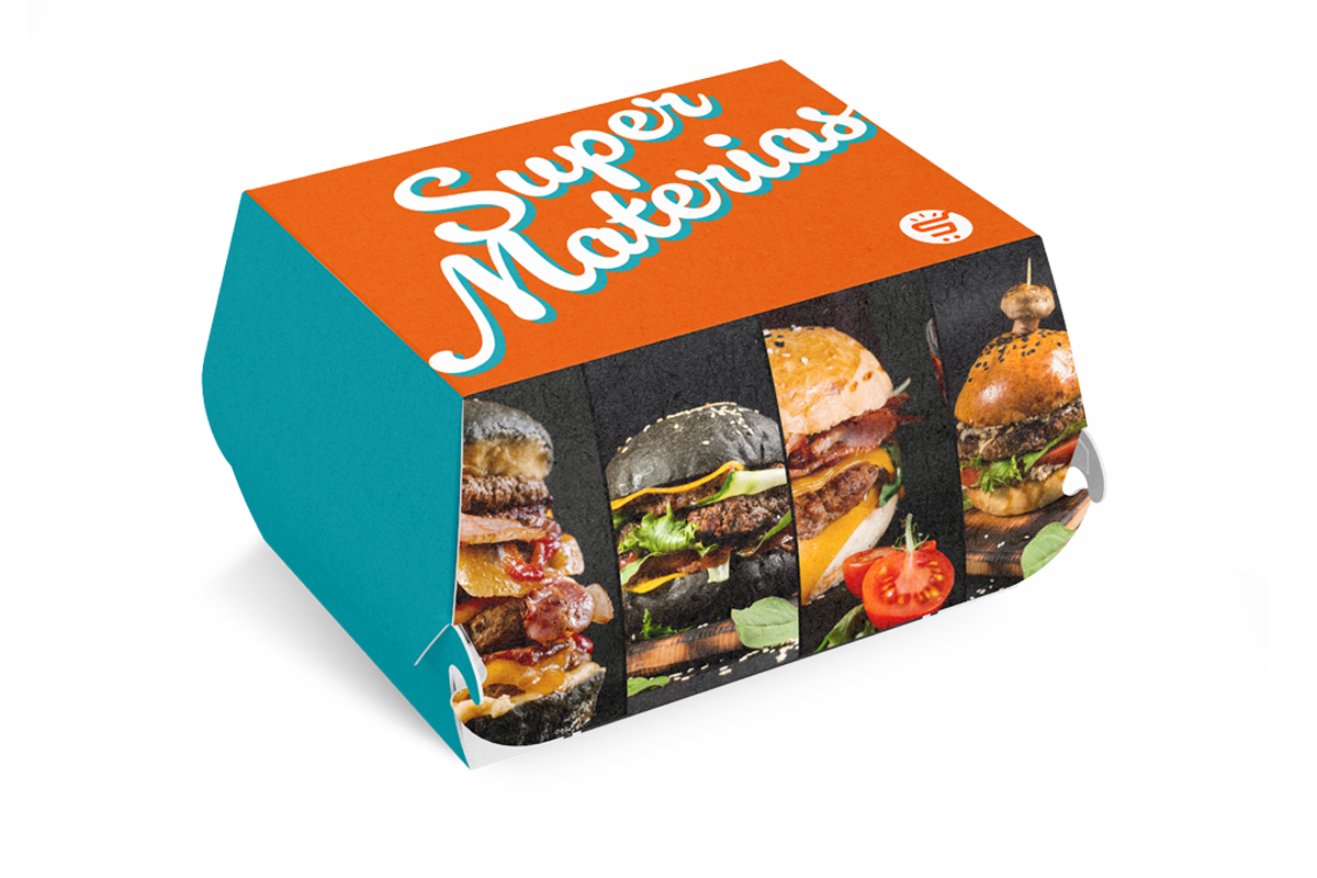 Caja para hamburguesa a todo color