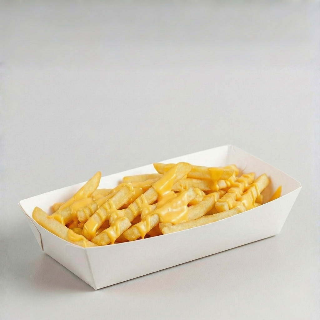 charola de carton blanca grande