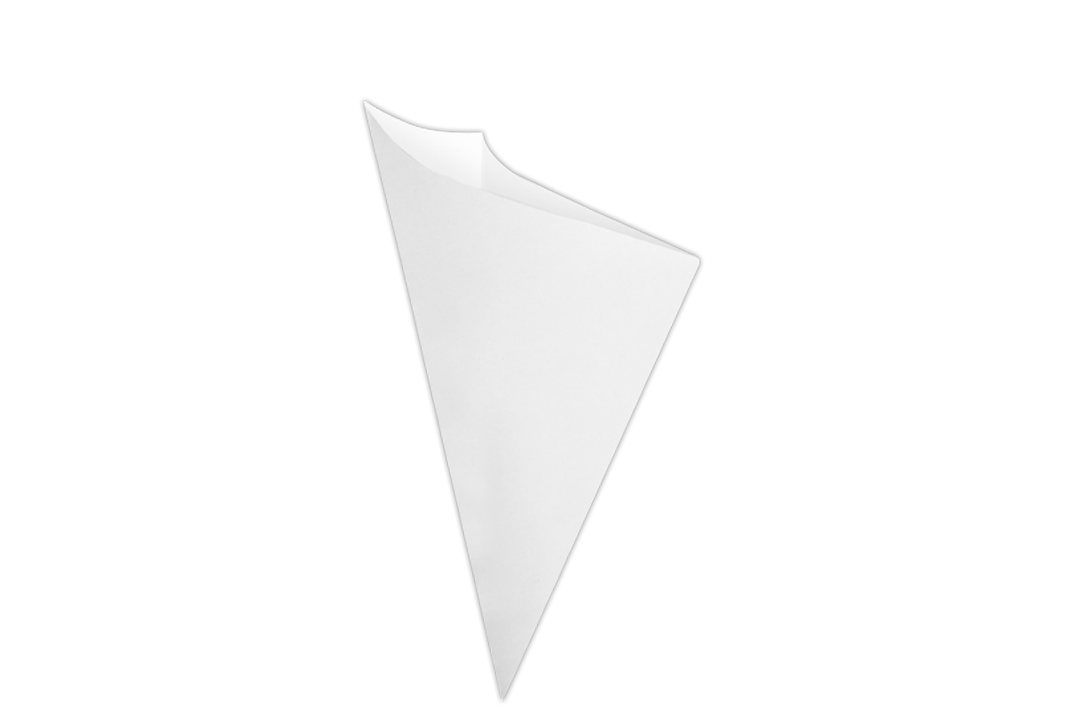 Cono de Cartón para Papas y Comida Rápida, Blanco