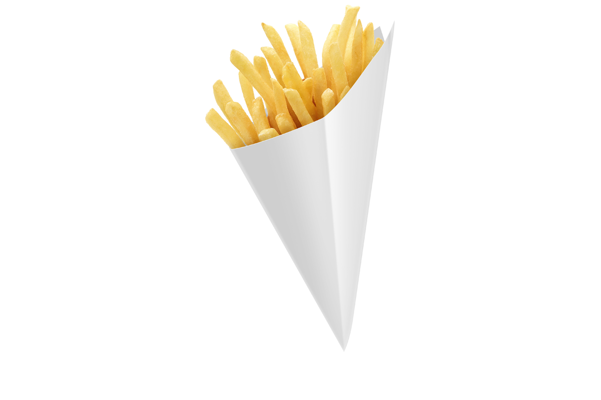 Cono blanco para papas