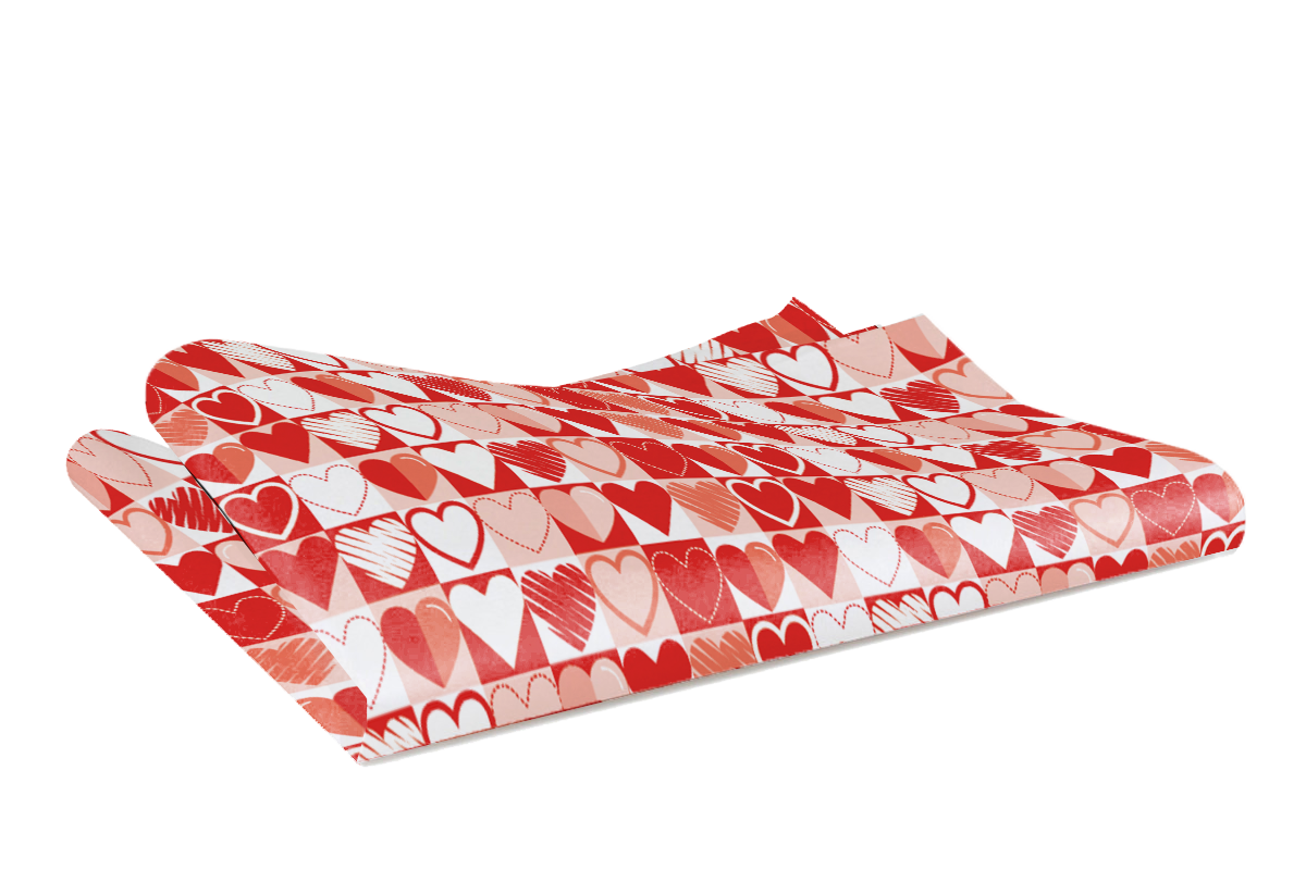 Papel para envolver alimentos san valentin corazones en cuadritos