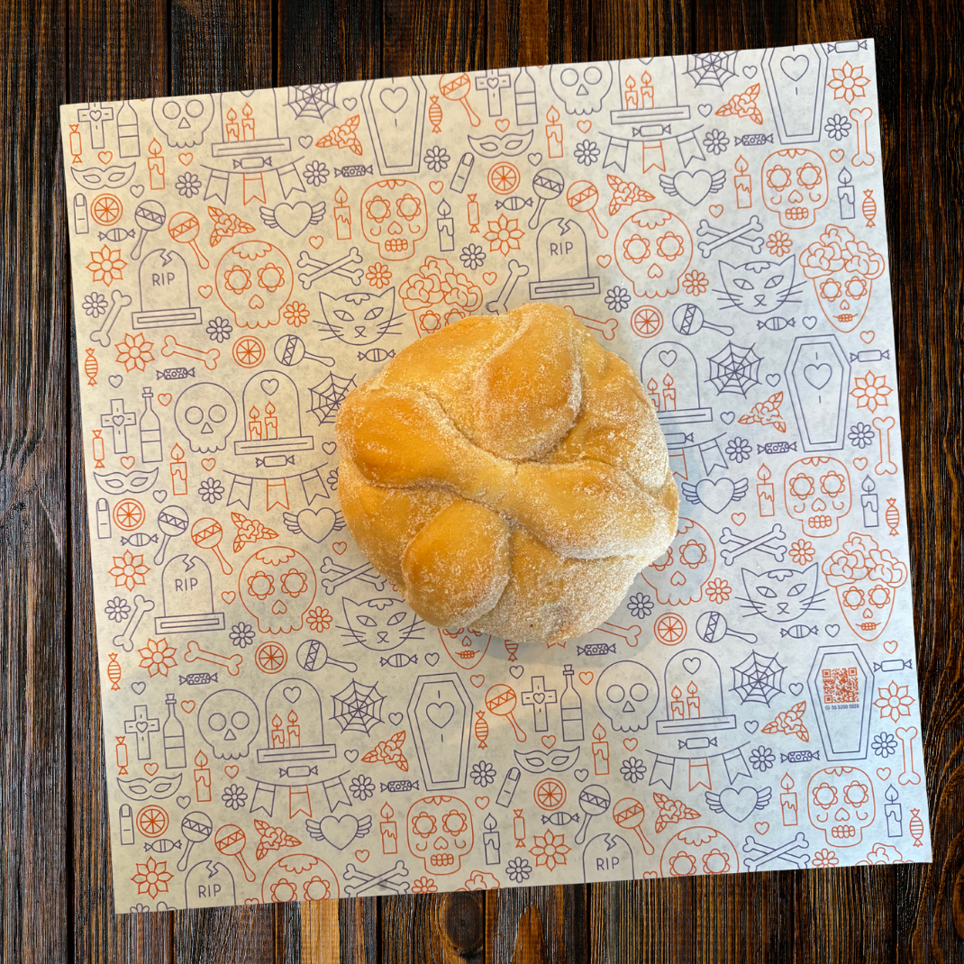 Papel para alimentos con diseño de día de muertos