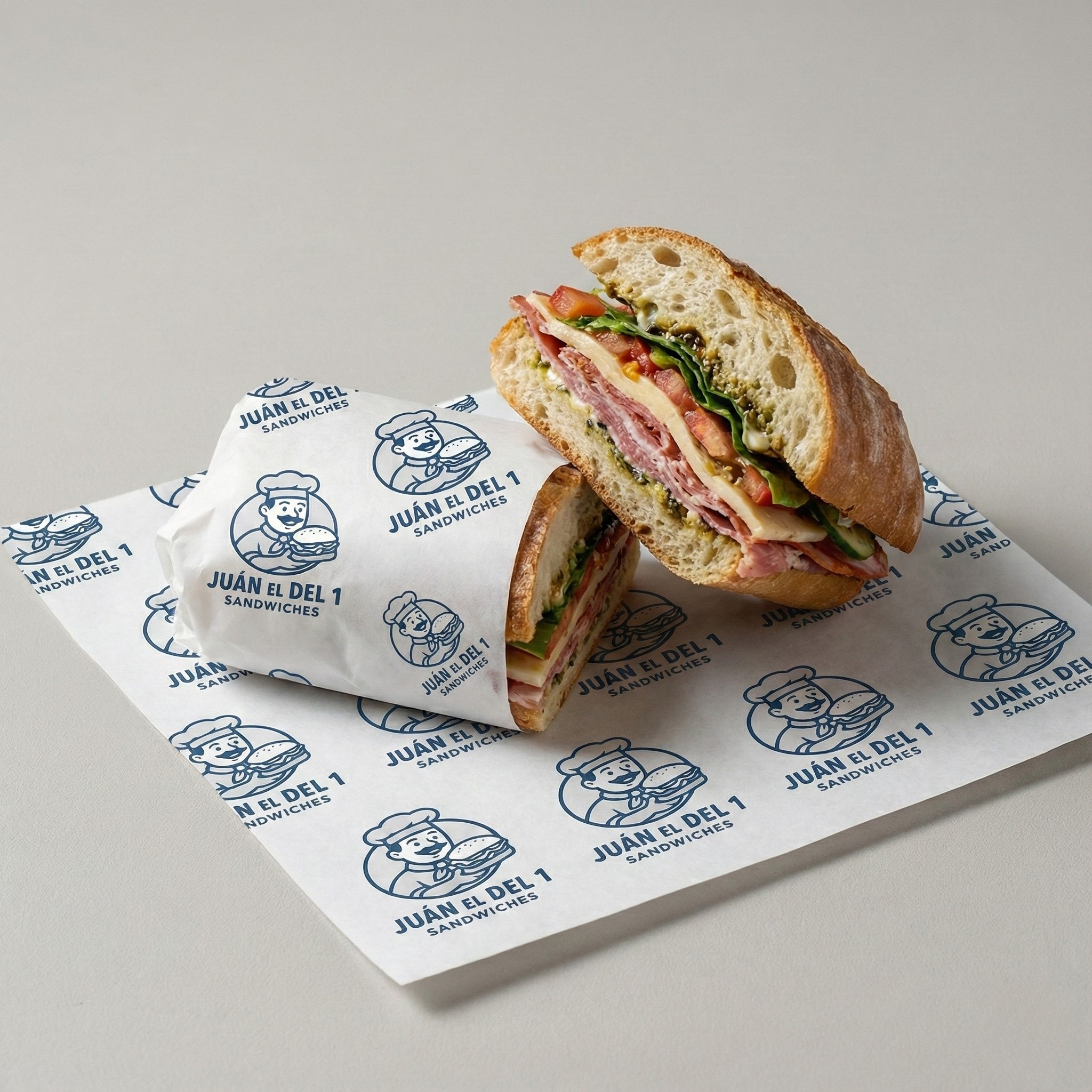 Papel grado alimenticio, con impresión personalizada