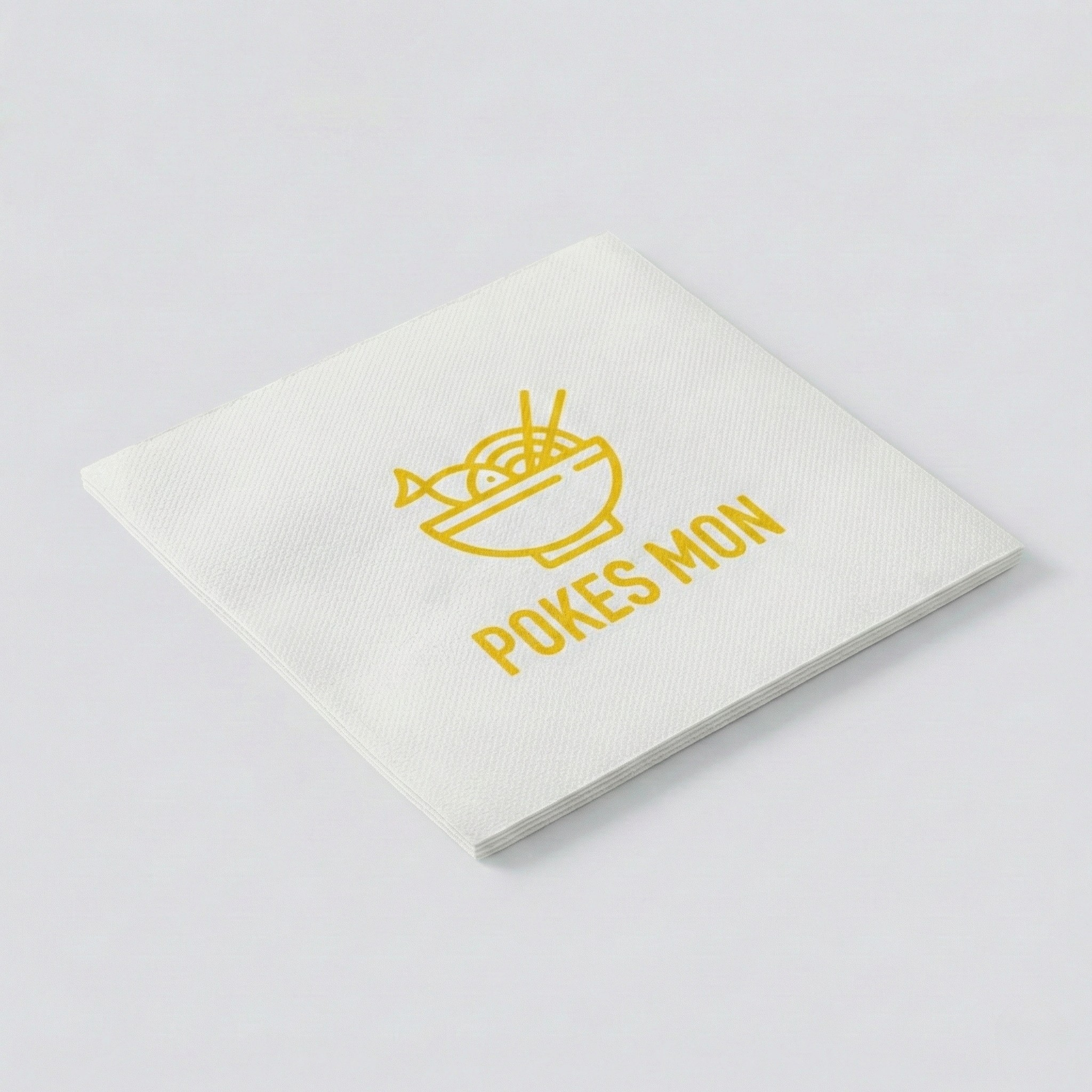 Servilletas de papel personalizadas a 1 color para restaurantes y cafeterias