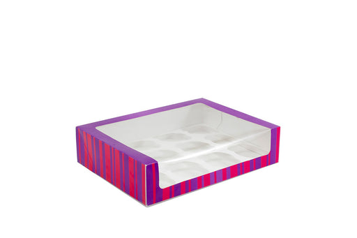 Caja para Cupcakes Personalizada con Ventana 12 Cavidades