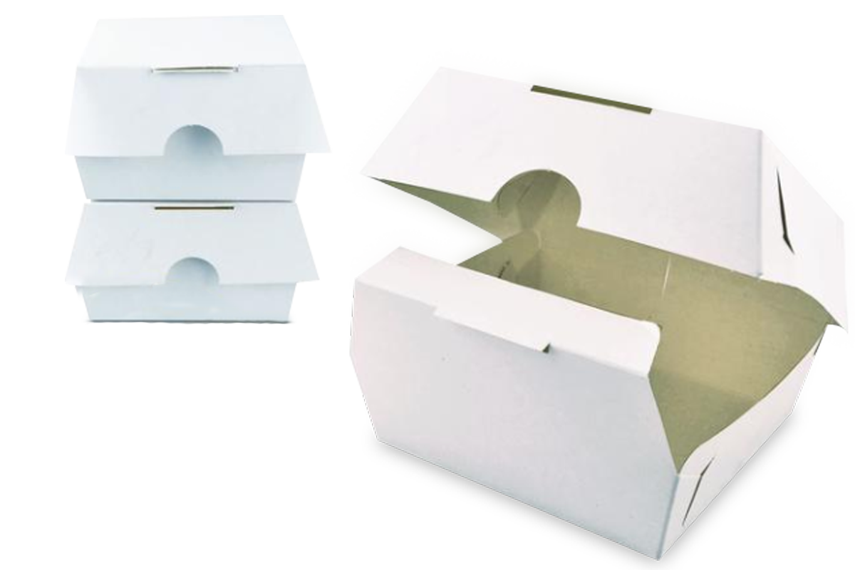 Caja para Hamburguesa Blanca